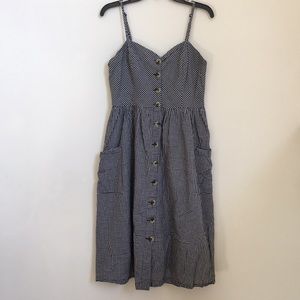 Urban Outfitters Cotton Gingham Slip Strap Dress